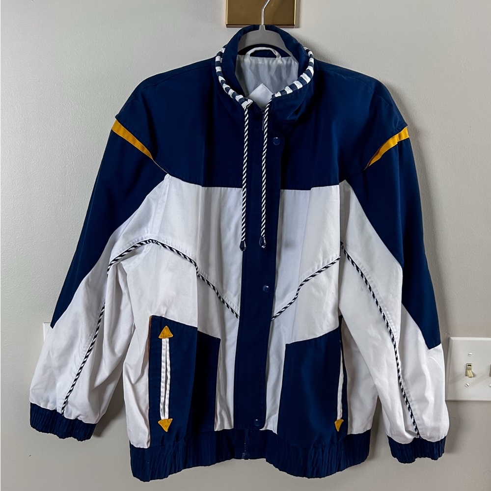 Navy and White Climate Zone Colorblock Jacket